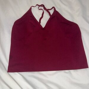 Cami Crop Top in Burgundy